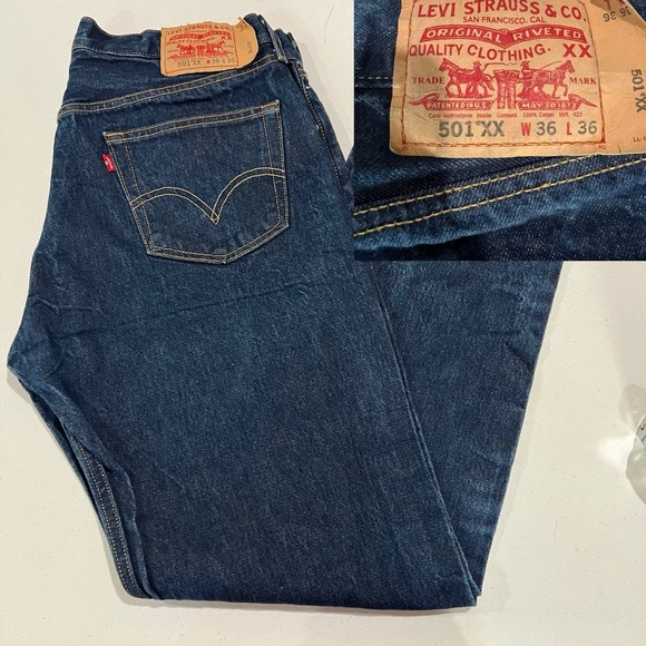 Levi's Other - Vintage Levis Jeans Mens 36x36 (Fits 32x33) Blue Denim 501 XX Y2K